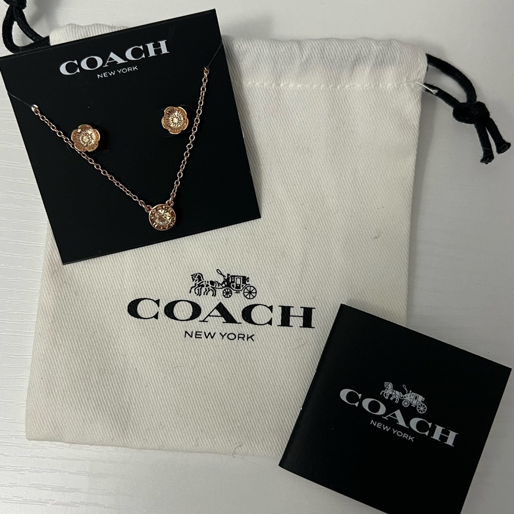 🆕 COACH Earrings and Necklace Set - Picture 4 of 6
